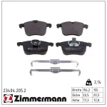 ZIMMERMANN Piduriklotsi komplekt,  ketaspidur 23404.205.2