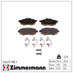 ZIMMERMANN Piduriklotsi komplekt,  ketaspidur 23407.190.1