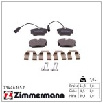 ZIMMERMANN Piduriklotsi komplekt,  ketaspidur 23446.165.2