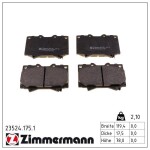 ZIMMERMANN Piduriklotsi komplekt,  ketaspidur 23524.175.1