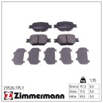 ZIMMERMANN Piduriklotsi komplekt,  ketaspidur 23526.175.1
