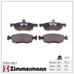 ZIMMERMANN Piduriklotsi komplekt,  ketaspidur 23552.180.1