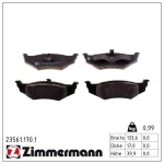 ZIMMERMANN Piduriklotsi komplekt,  ketaspidur 23561.170.1