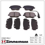 ZIMMERMANN Piduriklotsi komplekt,  ketaspidur 23581.190.2