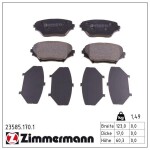 ZIMMERMANN Piduriklotsi komplekt,  ketaspidur 23585.170.1