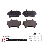 ZIMMERMANN Piduriklotsi komplekt,  ketaspidur 23613.180.1
