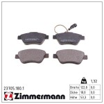 ZIMMERMANN Piduriklotsi komplekt,  ketaspidur 23705.180.1