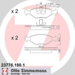 ZIMMERMANN Piduriklotsi komplekt,  ketaspidur 23776.180.1