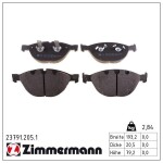 ZIMMERMANN Piduriklotsi komplekt,  ketaspidur 23791.205.1