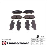 ZIMMERMANN Piduriklotsi komplekt,  ketaspidur 23868.170.1