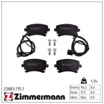ZIMMERMANN Piduriklotsi komplekt,  ketaspidur 23883.175.1