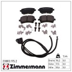 ZIMMERMANN Piduriklotsi komplekt,  ketaspidur 23883.175.2