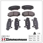 ZIMMERMANN Piduriklotsi komplekt,  ketaspidur 23891.170.1