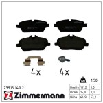 ZIMMERMANN Piduriklotsi komplekt,  ketaspidur 23915.140.2