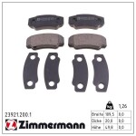 ZIMMERMANN Piduriklotsi komplekt,  ketaspidur 23921.200.1