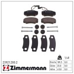 ZIMMERMANN Piduriklotsi komplekt,  ketaspidur 23921.200.2