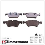 ZIMMERMANN Piduriklotsi komplekt,  ketaspidur rd:z 23925.910.1