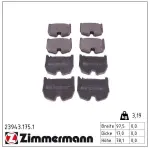 ZIMMERMANN Piduriklotsi komplekt,  ketaspidur 23943.175.1