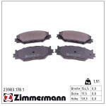 ZIMMERMANN Piduriklotsi komplekt,  ketaspidur 23983.178.1