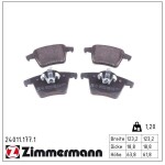 ZIMMERMANN Piduriklotsi komplekt,  ketaspidur 24011.177.1