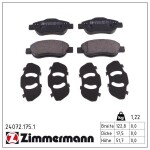 ZIMMERMANN Piduriklotsi komplekt,  ketaspidur 24072.175.1