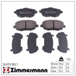 ZIMMERMANN Piduriklotsi komplekt,  ketaspidur 24073.165.1