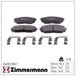ZIMMERMANN Piduriklotsi komplekt,  ketaspidur 24092.165.1