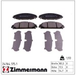 ZIMMERMANN Piduriklotsi komplekt,  ketaspidur 24164.175.1