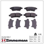 ZIMMERMANN Piduriklotsi komplekt,  ketaspidur 24240.165.1