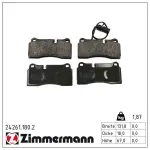 ZIMMERMANN Piduriklotsi komplekt,  ketaspidur 24261.180.2