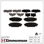 ZIMMERMANN Piduriklotsi komplekt,  ketaspidur 24271.150.1