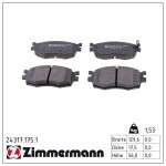ZIMMERMANN Piduriklotsi komplekt,  ketaspidur 24317.175.1