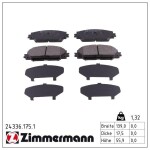 ZIMMERMANN Piduriklotsi komplekt,  ketaspidur 24336.175.1