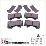 ZIMMERMANN Piduriklotsi komplekt,  ketaspidur 24386.180.1