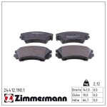 ZIMMERMANN Piduriklotsi komplekt,  ketaspidur 24412.190.1
