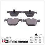 ZIMMERMANN Piduriklotsi komplekt,  ketaspidur 24458.170.1
