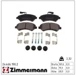 ZIMMERMANN Piduriklotsi komplekt,  ketaspidur 24466.190.2