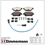 ZIMMERMANN Piduriklotsi komplekt,  ketaspidur 24486.170.1
