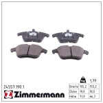 ZIMMERMANN Piduriklotsi komplekt,  ketaspidur 24557.190.1