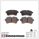ZIMMERMANN Комплект тормозных колодок,  дисковый тормоз 24570.210.1