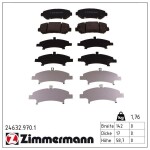 ZIMMERMANN Piduriklotsi komplekt,  ketaspidur rd:z 24632.970.1