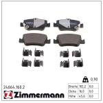 ZIMMERMANN Piduriklotsi komplekt,  ketaspidur 24664.160.2