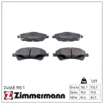 ZIMMERMANN Piduriklotsi komplekt,  ketaspidur 24668.190.1