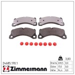 ZIMMERMANN Piduriklotsi komplekt,  ketaspidur 24685.170.1