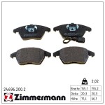 ZIMMERMANN Piduriklotsi komplekt,  ketaspidur 24696.200.2
