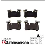 ZIMMERMANN Piduriklotsi komplekt,  ketaspidur 24733.150.1