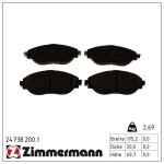 ZIMMERMANN Piduriklotsi komplekt,  ketaspidur 24738.200.1