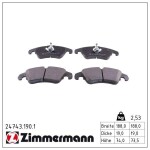 ZIMMERMANN Piduriklotsi komplekt,  ketaspidur 24743.190.1