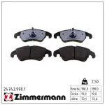 ZIMMERMANN Piduriklotsi komplekt,  ketaspidur rd:z 24743.990.1