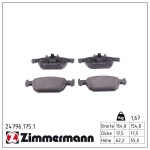 ZIMMERMANN Piduriklotsi komplekt,  ketaspidur 24796.175.1